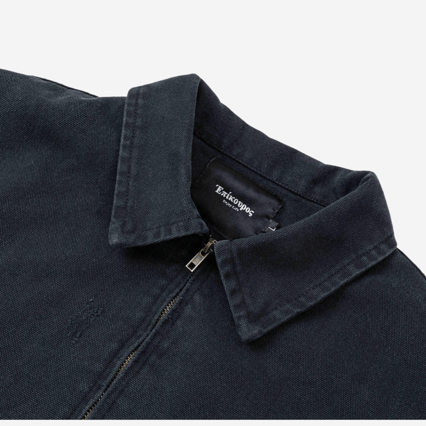 Relaxed heavy canvas workwear jacket – dark blue