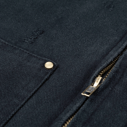 Relaxed heavy canvas workwear jacket – dark blue