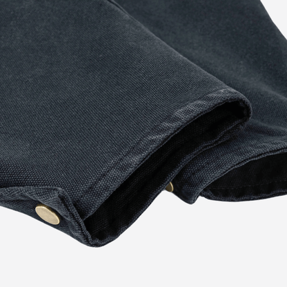 Relaxed heavy canvas workwear jacket – dark blue
