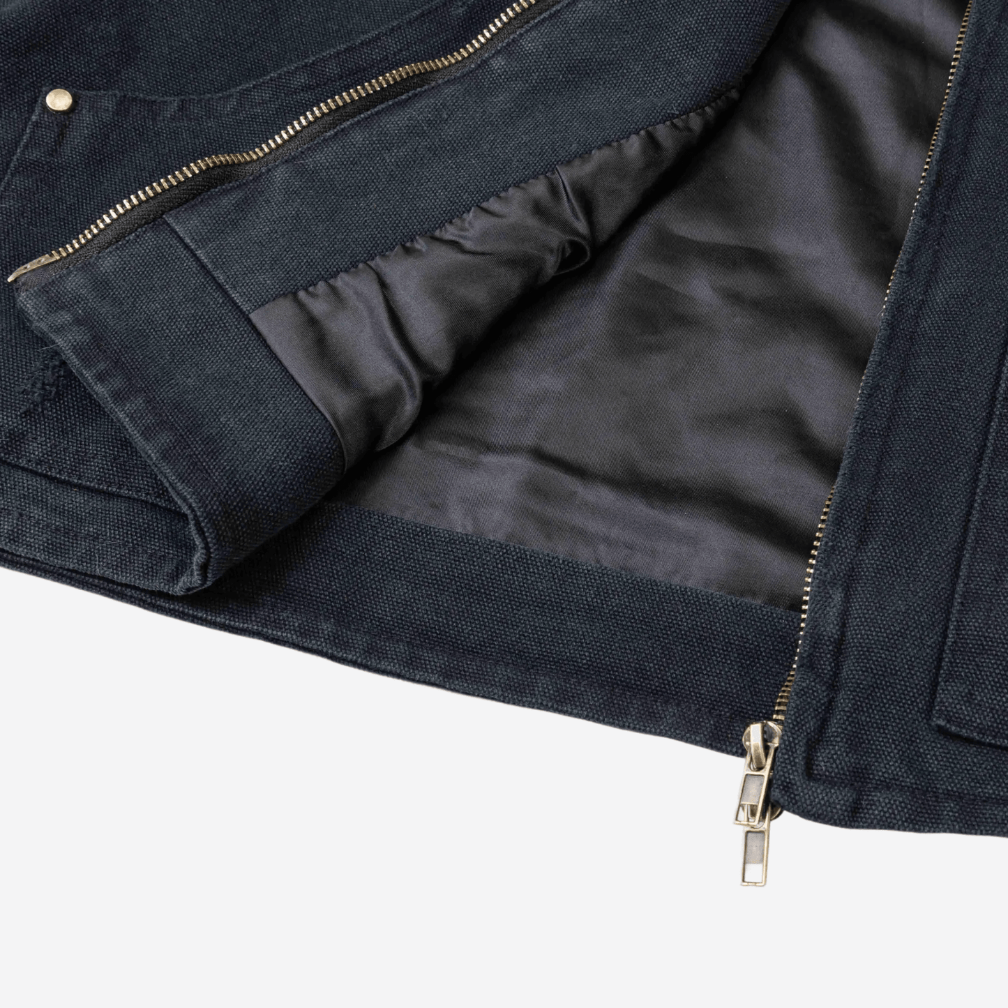 Relaxed heavy canvas workwear jacket – dark blue